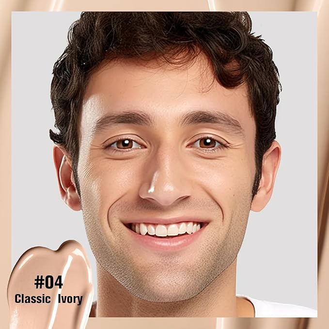 UCANBE Matte Liquid Foundation with Brush, Serum Foundation Face Makeup with Hyaluronic Acid, Medium to Full Coverage Waterproof Oil Control Longwear, for Mature Skin, Classic Ivory, 1 fl. oz.