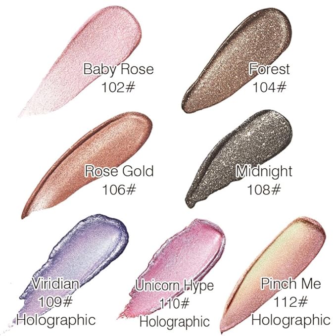 Glitter Eyeshadow，Makeup For Eyes Liquid Shimmer Sparkle Glow Light Colors Pencil Stick Shiny Long Lasting Waterproof Shining Eye Shadow Sets Metallic Pigments Metals Gloss Sparkling Pen Kit (A106)