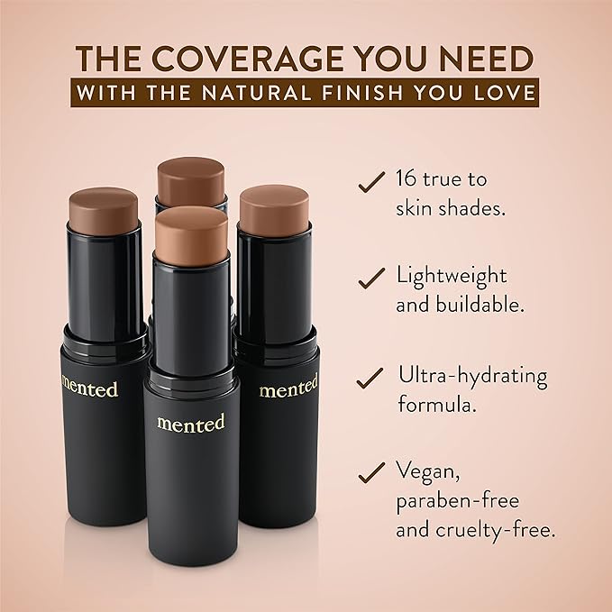 Mented Cosmetics Foundation Stick, Contour Stick, Or Concealer Stick for Dark Skin, Foundation for Black Women Makeup Stick, Dark Contour Stick, Stick Foundation Makeup Vegan and Cruelty Free, D30
