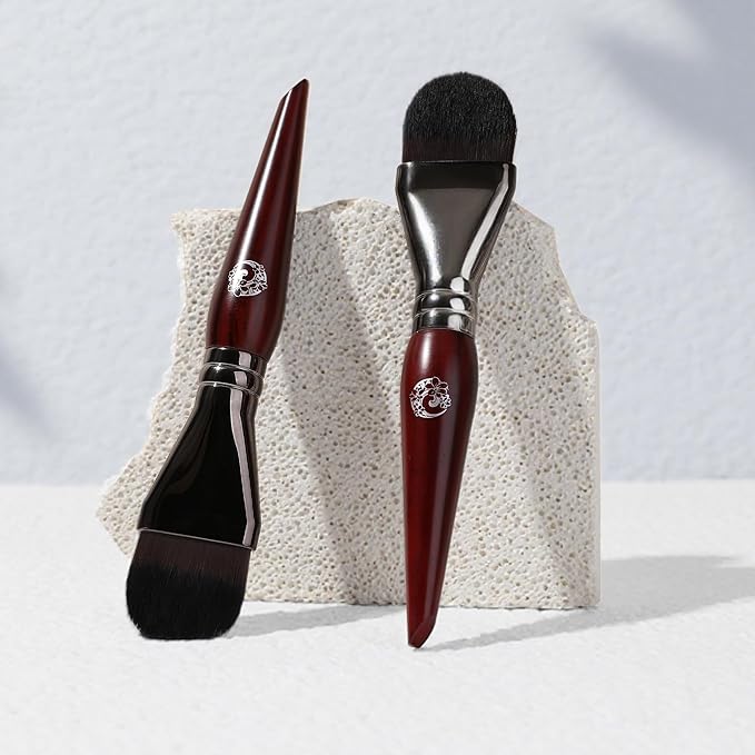 ENERGY Foundation Brush for Liquid Makeup DIY Facial Mask Premium Soft Bristles Contour Face Brush for Blending Liquid, Cream, Eye Mask, Under Eye Concealer Vegan Flat Cosmetic Makeup Tool