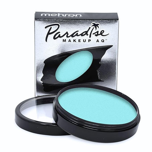 Mehron Makeup Paradise Makeup AQ Pro Size | Stage & Screen Performance, Face & Body Painting, Beauty, Cosplay, and Halloween | Water Activated Face Paint, Body Paint 1.4 oz (40 g) - Pastel Teal