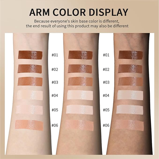 Foundation Stick - Skin Tint & Contour Stick, Serum-Boosted Beauty Balm, Buildable Coverage, Natural Finish, Long-Lasting Wear, For Many Skin Tones (03#)