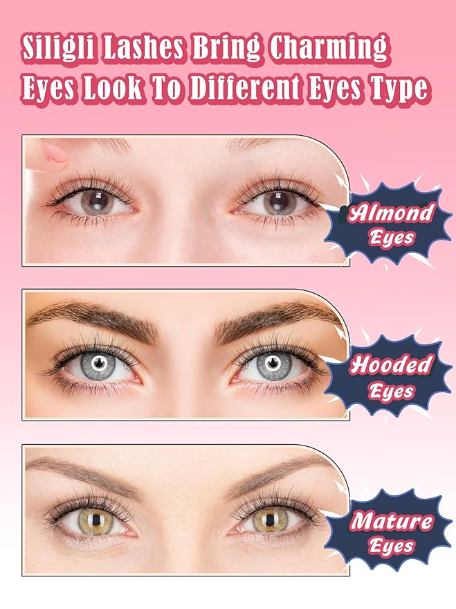 Natural Lashes False Eyelashes 12 MM Short Lashes WIspy 3D Volume Fake Eyelashes Pack C Curl Soft Eye Lash with Thin Cotton Band 7 Pair False Lashes Siligli