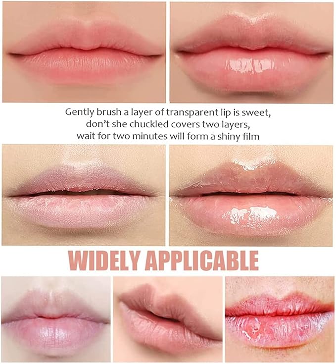 Vitamin E Lip Plumping Serum, Lip Hyaluronic Lip Plumper, Lip Plumping Serum Instant Lip Balm for Moisturize, Eliminate Dryness Wrinkles Enhances Plump Gloss (3PC)