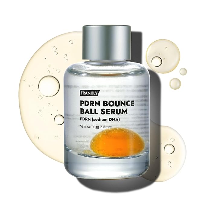 FRANKLY Salmon PDRN Bounce Ball Serum – PDRN Salmon DNA Serum for Plumping, Firming & Glass Skin | Glowing skin Booster | Lightweight, Non-Sticky Korean Skincare | 1.01 fl oz