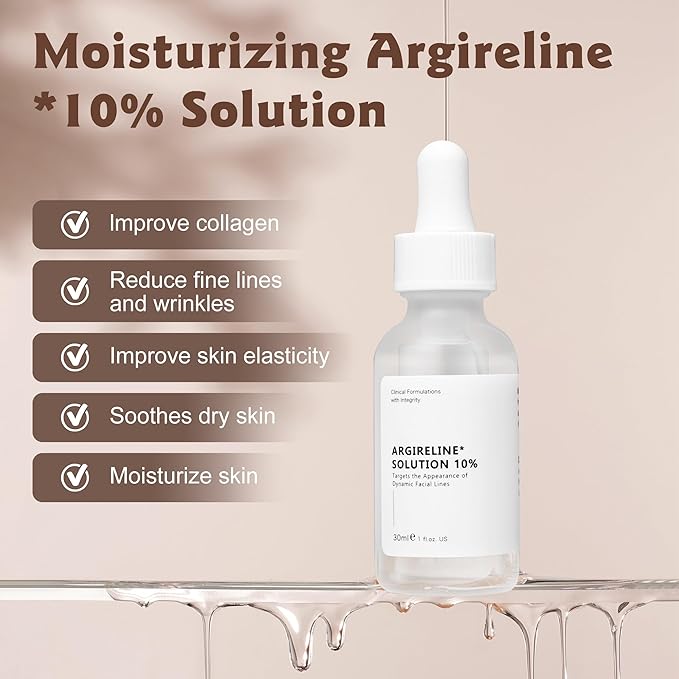 Argireline Serum For Face, Advanced Anti-Wrinkle Facial Serum For Women, Moisturizing Argireline 10% Solution For Face, Argireline Peptide.Suitable For All Skin (1, 1PC)