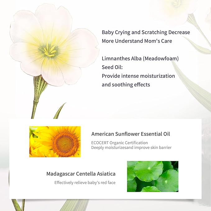 Moisturizing Face Cream, Deep Moisturizing Baby Face Cream for Dry,Eczema Prone & Sensitive Skin,Soothes Irritation & Promotes Healing,Repairs & Rehydrates Dry Skin