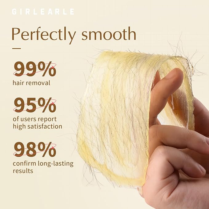 Hard Wax Beads, 1lb Honey Wax Beans for Hair Removal, Hard Wax for Sensitive Skin at Home, Wax Refill Perfect for Brazilian Bikini, Legs, Facial, Eyebrow and Full Body for Women and Men