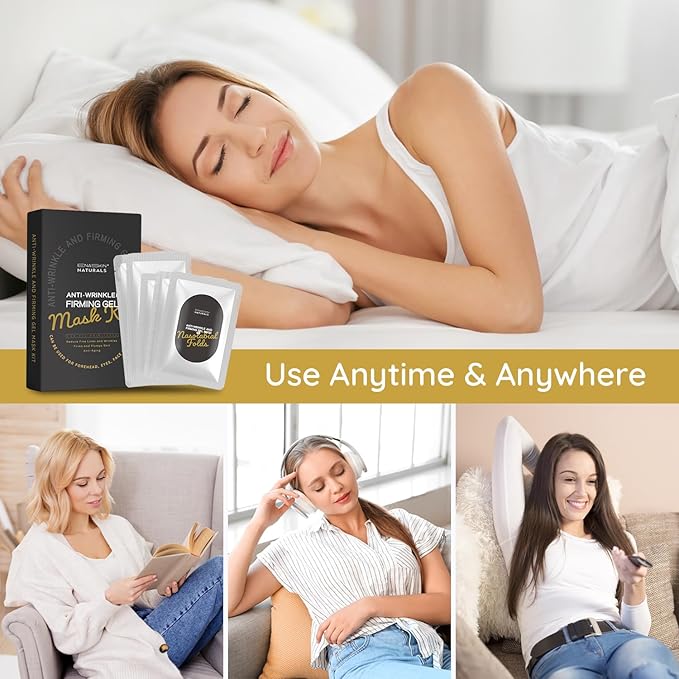 Enaskin Naturals 5 in 1 Anti Wrinkle Face Patches Anti Wrinkle Gel Face Masks (5 in 1 Pack)