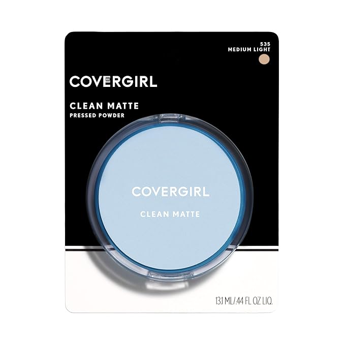 COVERGIRL Clean Matte Pressed Powder Medium Light, 35 Ounce (packaging may vary) (Pack of 2)