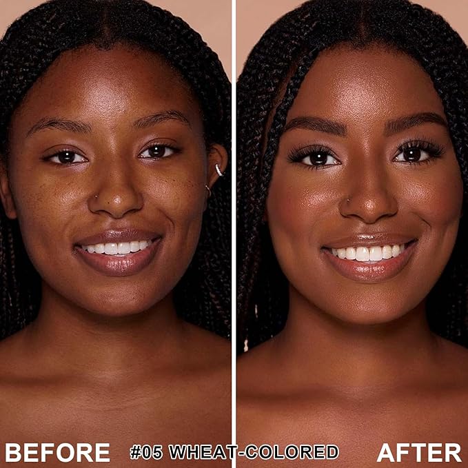 Mushroom Head Air Cushion CC Cream BB Cream Even Skin Tone Liquid Foundation, Concealer Lasting Makeup Base Primer (#06 Brown)