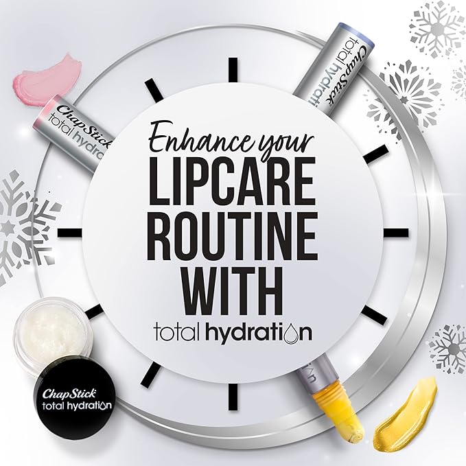 ChapStick Total Hydration Lip Kit Gift Set, Lip Moisturizer, Lip Scrub and Lip Balm Set - 4 Count