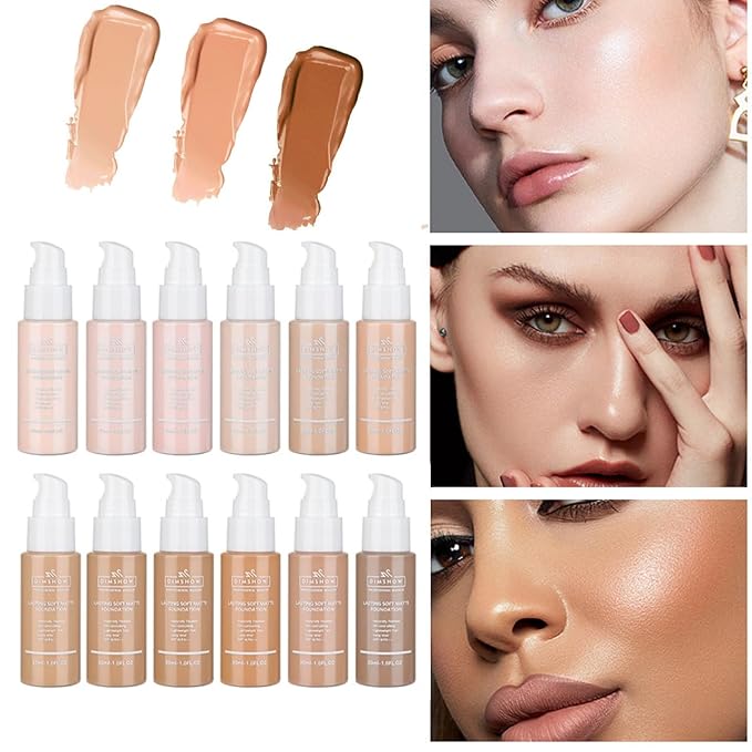 Flawless Matte Liquid Foundation Makeup, Vegan & Cruelty-Free, Liquid Oil-Free Foundation Face Makeup for Combination & Oily Skin, Longwear Medium-Full Coverage (06, 30ml)