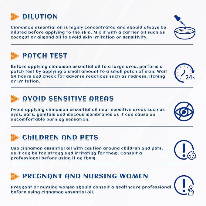 HIQILI 0.33 Fl Oz Cinnamon Essential Oil for Spary, Diffuser, Garden and Kitchen - 100% Pure Natural - Indoor and Outdoor, 10 ML