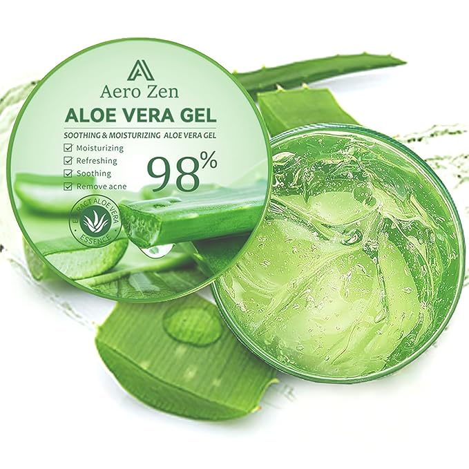 3-Pack Pure Aloe Vera Gel for Face & Body, 98% Pure Aloe Vera Gel for Skin, Scalp, & Hair, Soothing Aloe Face Moisturizer, Multipurpose Skin Care（30oz）