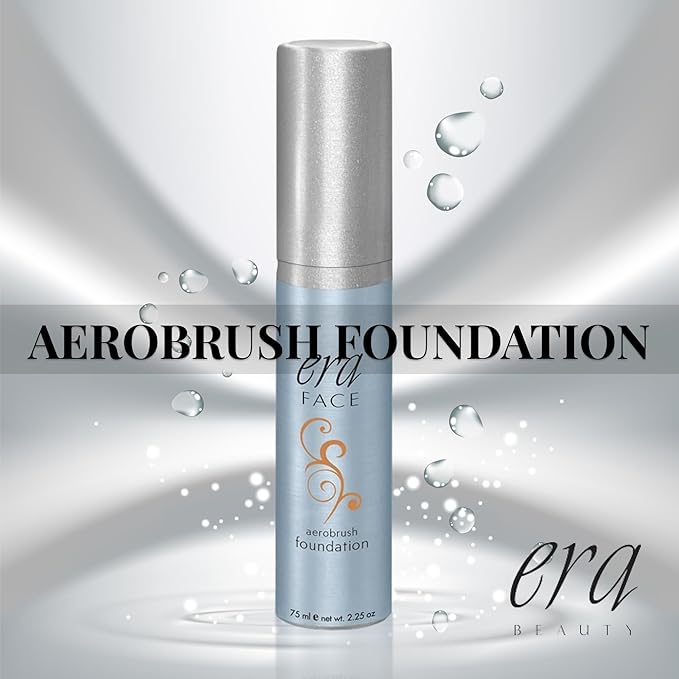 ERA Face spray makeup (R8 Amber, 2.25 oz) - airbrush foundation, everyday, buildable, professional spray on cosmetics by Era Beauty