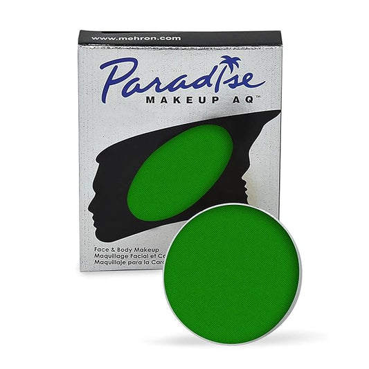 Mehron Makeup Paradise Makeup AQ Refill Size | Stage & Screen, Face & Body Painting, Beauty, Cosplay, Halloween | Water Activated Face Paint, Body Paint, Cosplay Makeup .25 oz (7 ml) (AMAZON GREEN)
