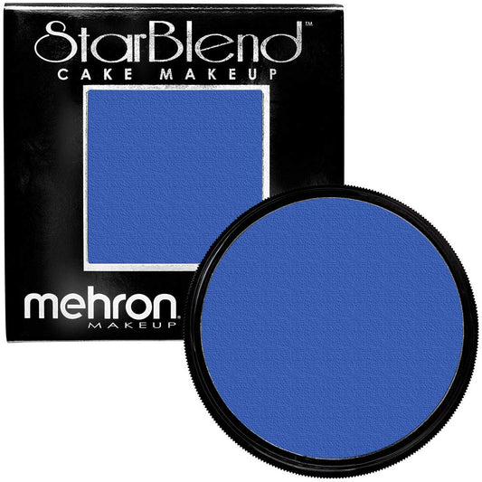 Mehron Makeup StarBlend Cake Makeup | Wet/Dry Pressed Powder | Powder Foundation | Blue Face Paint & Body Paint 2 oz (56g)