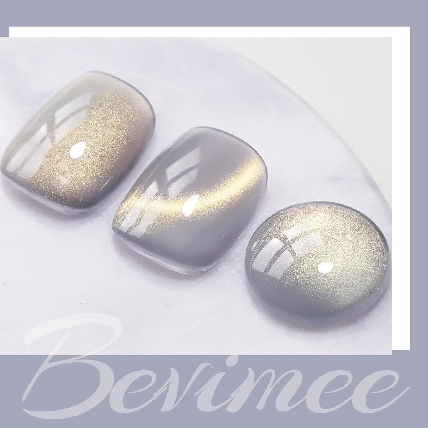 Cat Eye Gel Polish Silver Glass Jelly Magnetic Nail Polish Gel Smoothie Glitter Gloss Shine Holographic Color Velvet UV Gel Polish For Nail Art Manicure DIY At Home 12ml