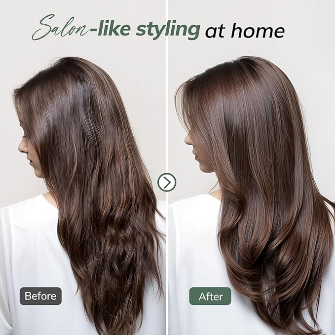 Round Brush for Blow Drying, Nano Thermal Ceramic & Ionic Tech Hair Brush with Boar Bristles, Professional Round Barrel Brush for Styling, Curling and Straightening by Sndyi (2.3Inch, Barrel 1.3 Inch)