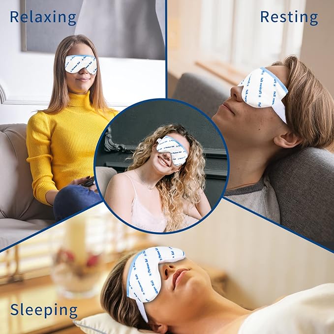 Heated Eye Mask | Moist Heat Eye Compress Relief for Dry Eyes, Imitated Eyes, Pink Eyes | Microwave Activated Dry Eye Therapy Mask