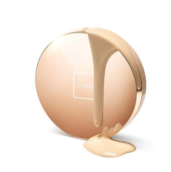 GIVERNY Milchak Cover Foundation Cushion with Refill #23 Medium Beige - Moist Finish for All Skin Types - Flawless Coverage Face Makeup - Lightweight Formula for Satin Glass Texture, 0.4oz x 2