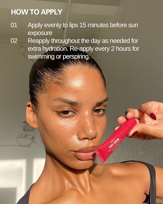 Cay Skin Isle Lip Balm SPF 30 – High Shine, Hydrating + Sheer Lip Gloss in Vanilla Brown Sugar Flavor – Formulated with Natural Ingredients for All Skin Tones – Clear