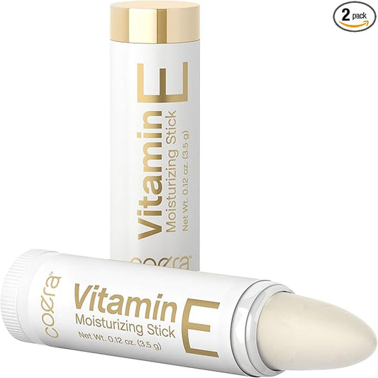 Vitamin E Moisturizing Stick for Lips | .12 oz (2 Pack) | Hydrating & Nourishing | Free of Parabens, SLS & Fragrances
