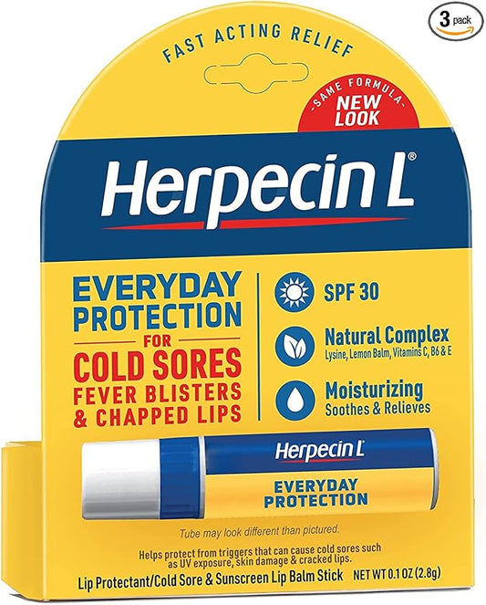 Herpecin L Lip Protectant SPF 30 0.10 oz ( Pack of 3)