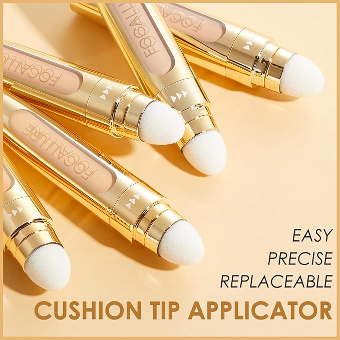 FOCALLURE FIX CORRECTOR Concealer Stick, Full Coverage Concealer Makeup, Color Corrector for Dark Circles, Including Replaceable Applicator, YL02 CUSTARD