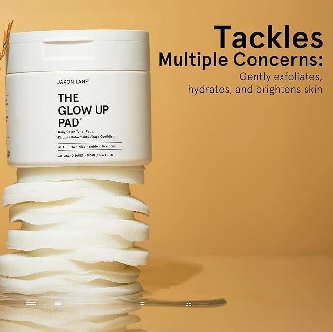 Rice Toner Pads Korean Skin Care Daily Exfoliating Pads for Face: THE GLOW UP Centella AHA PHA Niacinamide Brightening Toner for Mens Skincare, Facial Cleansing, Acne Pores, Dark Spots & Skin Radiance