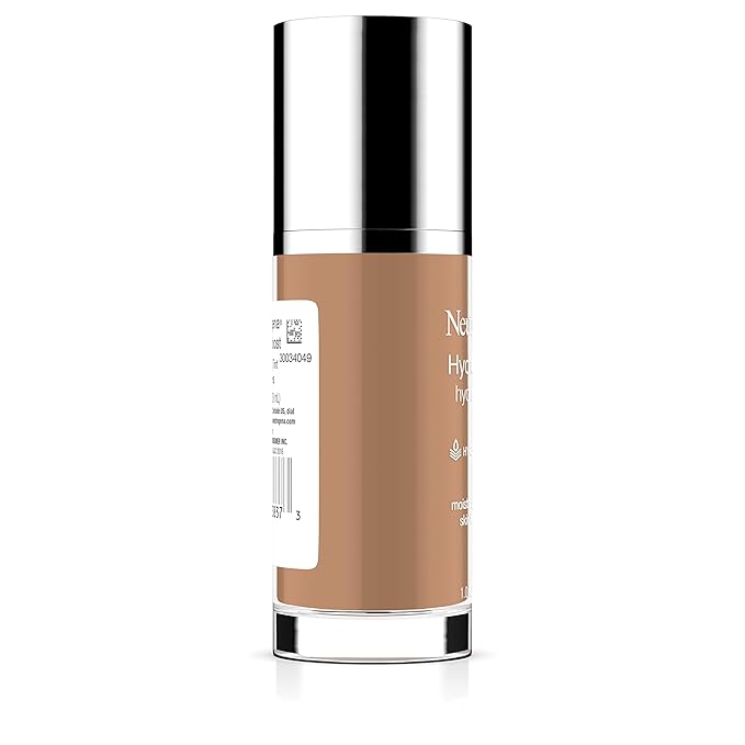 Neutrogena Hydro Boost Hydrating Tint Foundation Makeup for Dry Skin, with Hyaluronic Acid, Lightweight Oil-Free Water Gel, Non-Comedogenic, 115 Cocoa Color 1.0 fl. oz