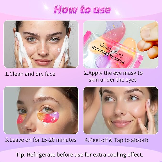 Eye Masks (24 Pairs) - Gift for Her - Under Eye Patches for Dark Circles, Puffiness, Wrinkles, Soothing & Hydrating, Skincare Eye Gel Pads, Beauty Essential for Women, Bridesmaid Gifts