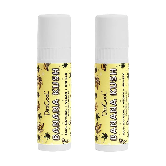 DedCool - Jumbo Vegan Lip Balm Stick | Clean, Non-Toxic Fragrance For All (Banana Kush, 2 Pack)