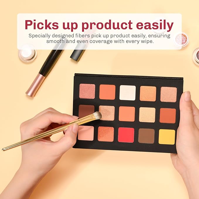 8pcs Gold Makeup Brush Set for All Skill Levels Easy Clean Soft Lint Free Brushes Travel Friendly Kit Foundation Powder Eyeshadow Blush Contour