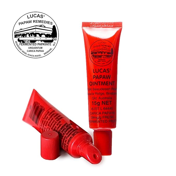 Lucas Pawpaw Lip Ointment, Lucas Pawpaw Cream, Lucas Pawpaw Ointment for Lips & Dry Skin - Unique All Skin Types, All Gender- Any Season Gift Pack with 2 x 15g Pawpaw Balm