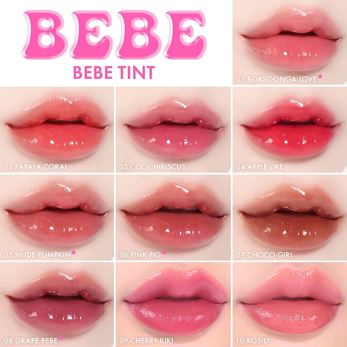 Amuse SEOUL BEBE TINT - 02 PAPAYA CORAL | 24-hour Long-lasting Lip Stain, Plumping, Hydrating, Moisturizing, No Peel Off, Lip Care, Treatment, Non Sticky, Korean Lip Tint for Dry Lips