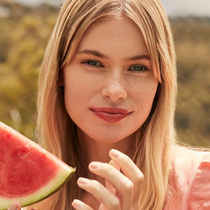 Lanolips Fruity Jellybalm, Watermelon - Tinted Lip Balm to Deepen, Brighten & Enhance - Moisturizing Lanolin Lip Balm & Lip Gloss for Everyday Lip Care (10g / 0.35oz)