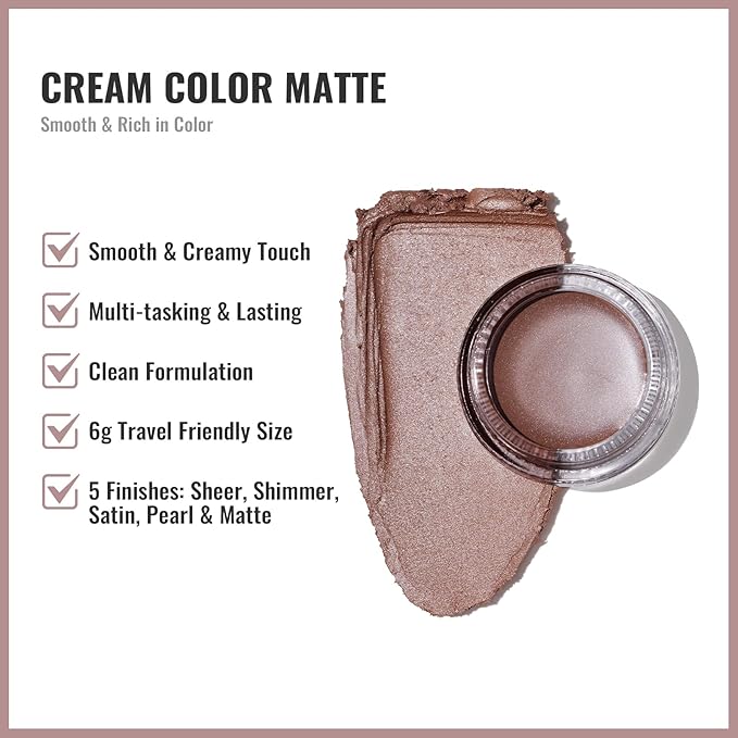 Oulac Matte Eyeshadow 3-in-1 Eyeshadow Eye Primer&Eyeliner Highly Pigmented Waterproof Smudge-proof Long Lasting Wear Smooth&Blendable Formula for Natural Look,Vegan & Cruelty-Free,CM03