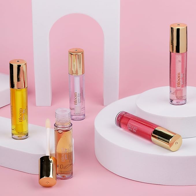 Expressions 5pc Lip Oil Set - Bloom Your Lips Style Essentials Lip Oils, Lip Healing Lip Oil Collection with Precision Applicator Wand | Moisturizing for Everyday Lip Care and Lip Repair (DAISY)