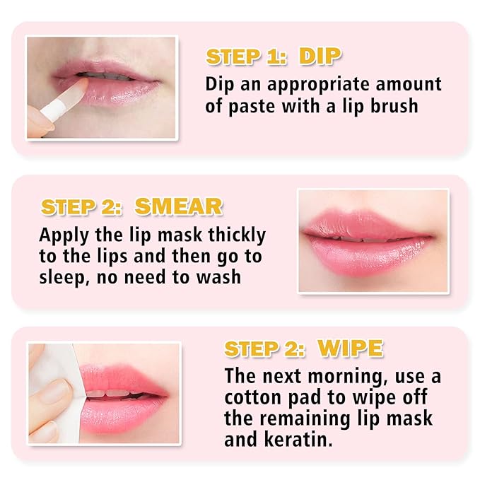 2Pcs Honey Pot Bee Lip Balm with Honey Spoon,Honey Lip Sleeping Mask Overnight 24HR Repair Lip Reduces Lip Lines,Exfoliator Moisturizing Moisture Dry & Chapped Lip Care Products