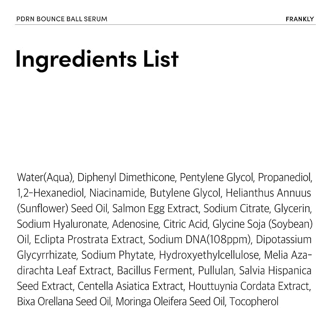 FRANKLY Salmon PDRN Bounce Ball Serum – PDRN Salmon DNA Serum for Plumping, Firming & Glass Skin | Glowing skin Booster | Lightweight, Non-Sticky Korean Skincare | 1.01 fl oz