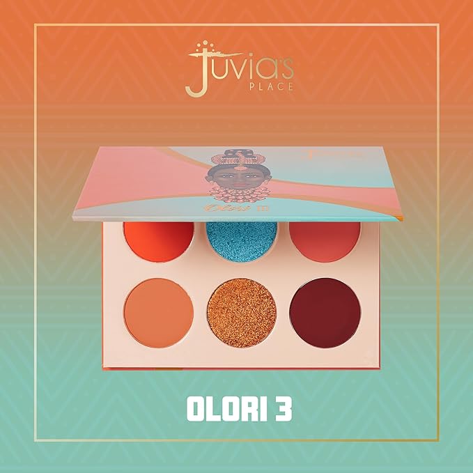 Juvia's Place Olori 3 - Coral, brown, Bronze, Shades of 6, Eyeshadow Palette, Professional Eye Makeup, Pigmented Eyeshadow Palette, Makeup Palette for Eye Color & Shine, Pressed Eyeshadow Cosmetics