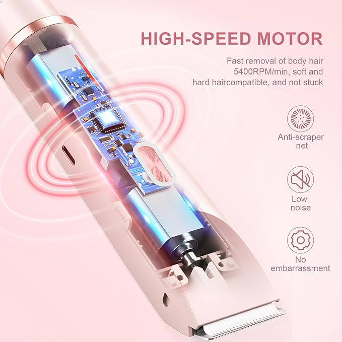 Dermave Bikini Shaver,2025 New Dual Head Shaver Women, 2 in 1 Wet & Dry Waterproof Electric Bikini Trimmer for Women,Purple