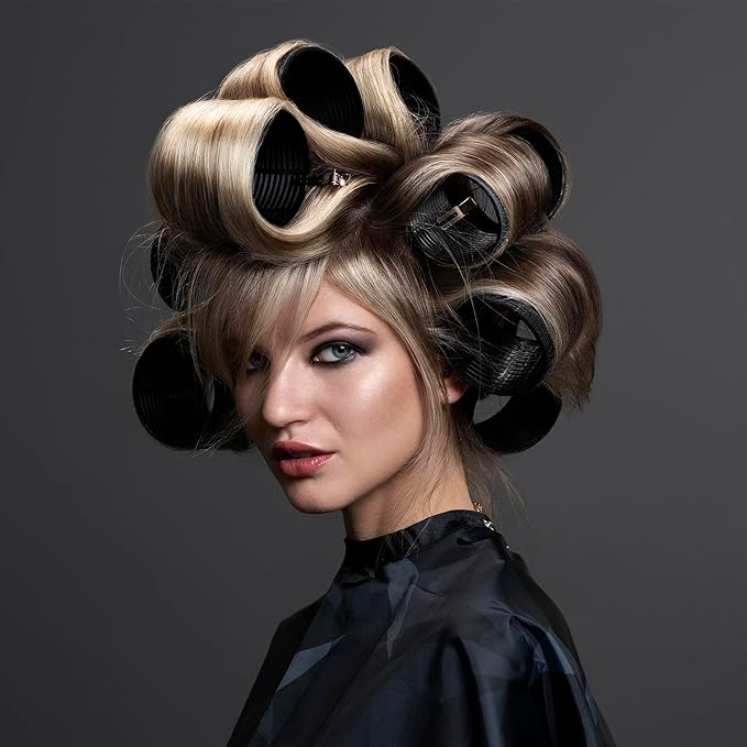 Fromm ProVolume 3" Self-Grip Ceramic Ionic Thermal Hair Rollers, 2 Count Large Salon Quality Hair Curlers for Medium and Long Hair, Blowouts, Curtain Bangs