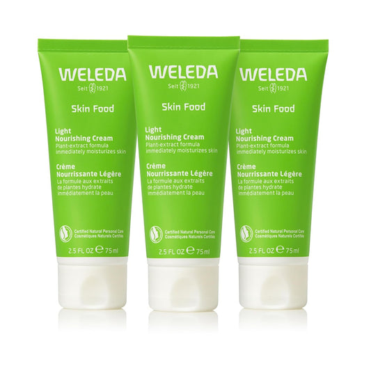 Weleda - Skin Food Light Moisturizing Cream 3-pack - Fast-Absorbing, Ultra-Hydrating Formula with Sunflower Oil and Pansy Extract