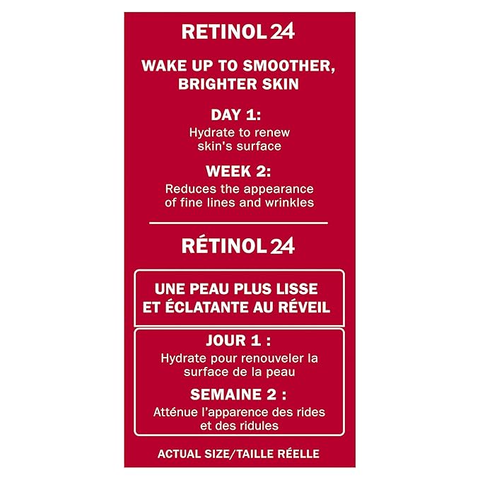 Olay Retinol 24 Face Moisturizer, Anti-Aging Night Cream for Women, Trial Size, Fragrance-Free, Non Greasy - Anti-Wrinkle, Smooth Fine Lines, Tightening Skin Care - Peptides, Glycerin, 0.5 Oz
