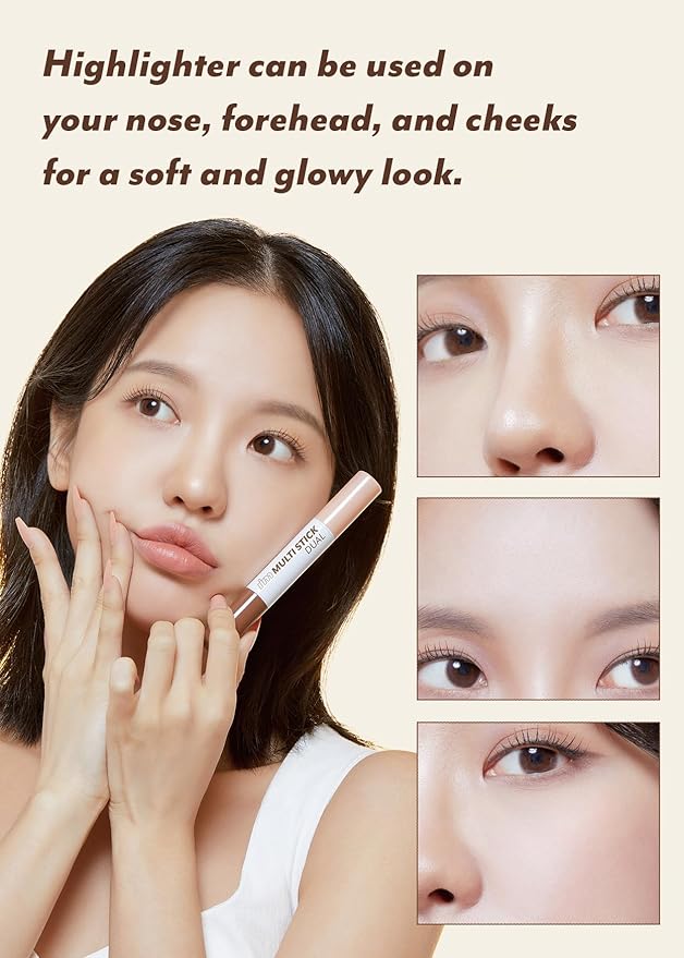 I'M MEME I'm Multi Stick Dual | Two Shade Shading and Highlighting Matte Finish | Suitable for Beginners Portable Size | 001 Contouring