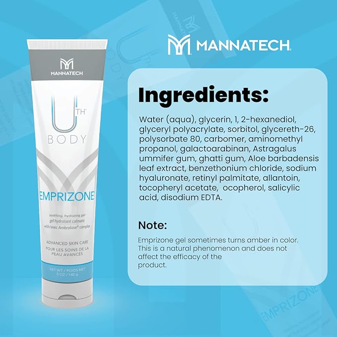 Mannatech Emprizone 5oz, Contains Aloe Vera Gel for Skin, Soothe Minor Skin Irritations, Hydrating Gel Balanced pH-levels, Paraben & Fragrance-free, Allergy tested, Dermatologist tested w/Ambrotose