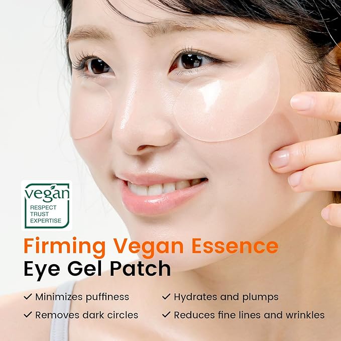 Caffeine Under Eye Patches: 30 Pairs Korean Hydrogel Eye Masks for Dark Circles Puffiness Relief with Niacinamide Hyaluronic Acid - Undereye Brightening Hydrating Anti-Wrinkle Treatment